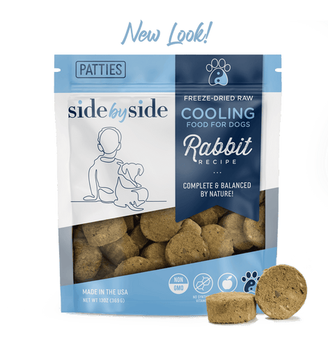 Side by Side Cooling – Freeze Dried Raw Rabbit Patties