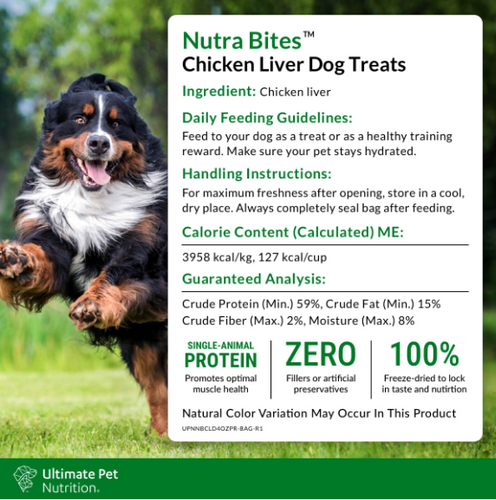 Ultimate Pet Nutrition Nutra Bites™ Chicken Liver Dog Treats (4 oz)