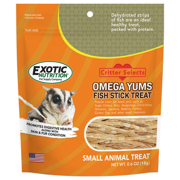 Exotic Nutrition Omega Yums Fish Sticks Treat