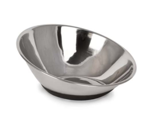 OurPets Tilt-A-Bowl Rubber-Bonded Stainless Steel Dog Bowl