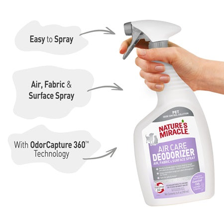 Nature's Miracle Air Care, Fabric and Surface Spray Lavender & Vanilla Scent Pet Odor Eliminator Deodorizer