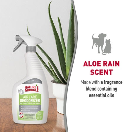 Nature's Miracle Air Care, Fabric and Surface Spray Aloe Rain Scent Pet Odor Eliminator Deodorizer