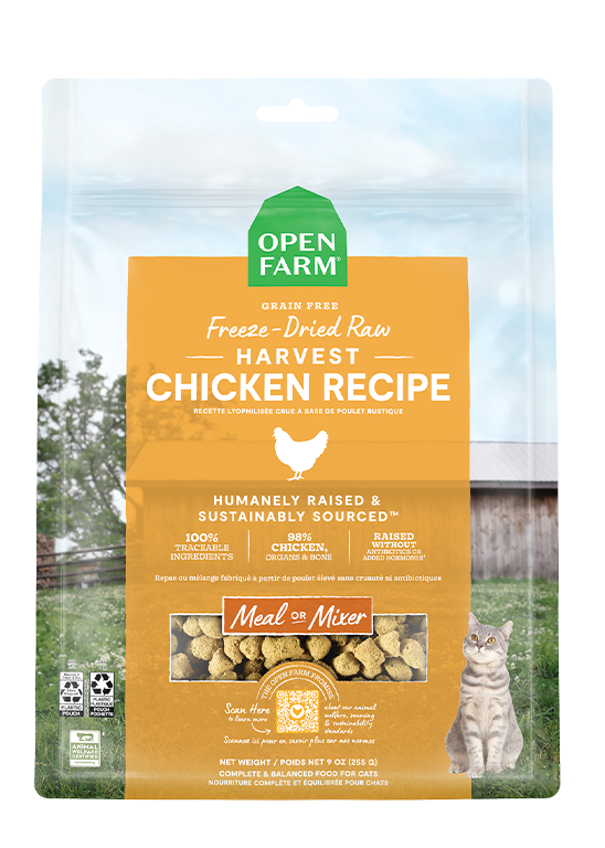 Open Farm Harvest Chicken Freeze Dried Raw Cat Food