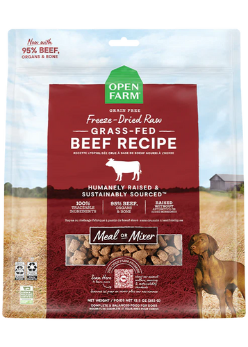 Open Farm Grass-Fed Beef Freeze Dried Raw Dog Food