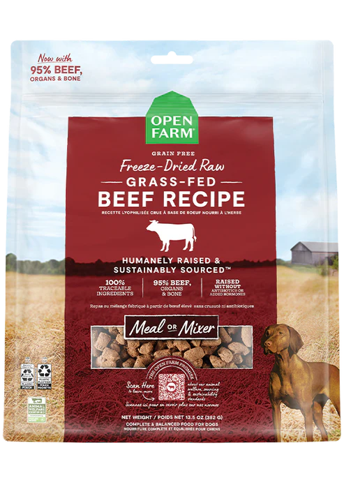 Open Farm Grass-Fed Beef Freeze Dried Raw Dog Food