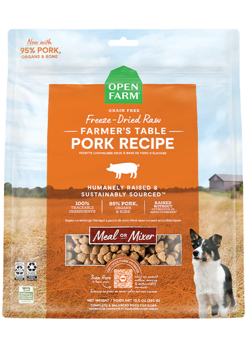 Open Farm Farmer’s Table Pork Freeze Dried Raw Dog Food