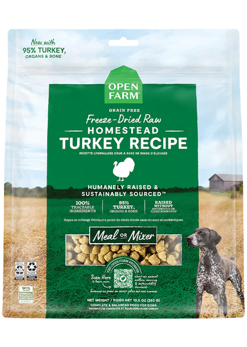 Open Farm Homestead Turkey Freeze Dried Raw Dog Food