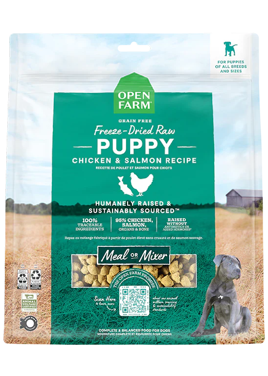 Open Farm Puppy Chicken & Salmon Freeze Dried Raw Recipe (13.5 oz)