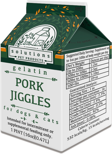 Solutions Pet Products Pork Jiggles Supplement