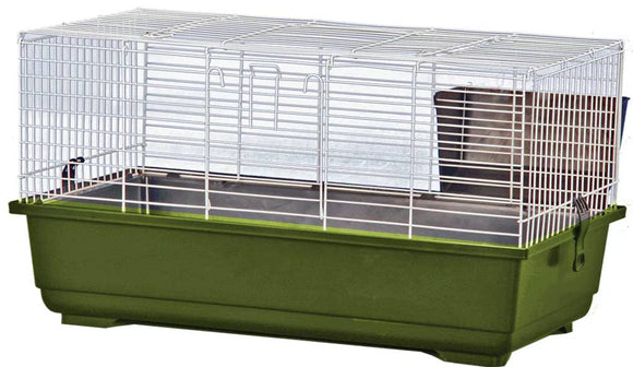 A & E Cage Rabbit/Guinea Pig Cage - Green Base with White Wire (39