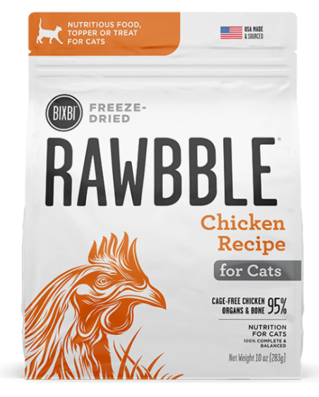 Bixbi Rawbble® Freeze-Dried Food for Cats – Chicken Recipe