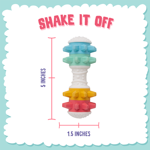 Snugarooz Shake It Off Nylon Noisy Bone Dog Toy