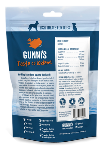 Gunnis Salmon Skin Shorties Dog Treats