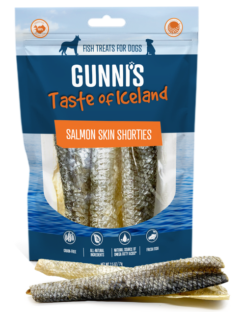 Gunnis Salmon Skin Shorties Dog Treats