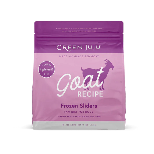 Green Juju Goat Recipe Frozen Patties & Sliders for Dogs