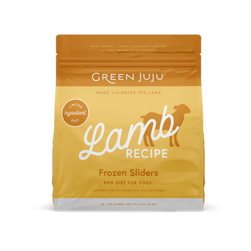 Green Juju Lamb Recipe Frozen Patties & Sliders for Dogs