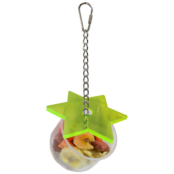 Exotic Nutrition Star Forage Cup Small Pet Cage Accessory Toy