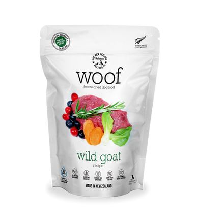 The New Zealand Natural Pet Food Woof Wild Goat Freeze Dried Food