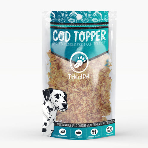 Tickled Pet Dried Minced Cod Food Topper for Dogs