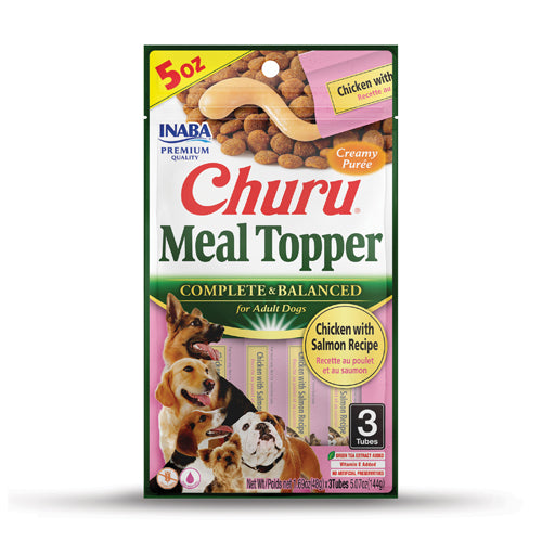 Inaba Churu Meal Topper Chicken with Salmon Recipe Dog Treats