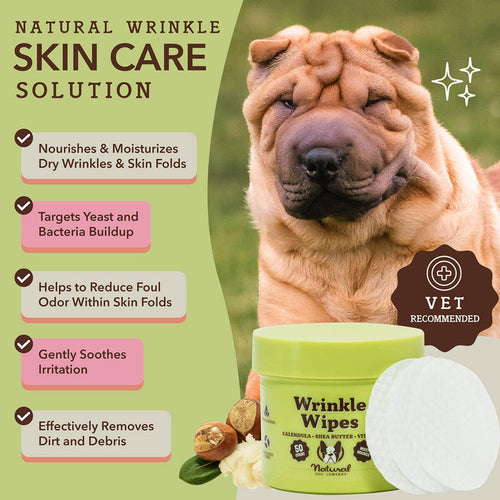 Natural Dog Company Wrinkle Wipes for Dogs