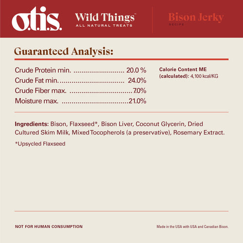 Otis WILD THINGS  Bison Jerky  Dog Treats