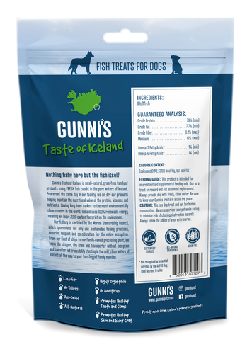 Gunnis WolfFish Skin Shorties Dog Treats