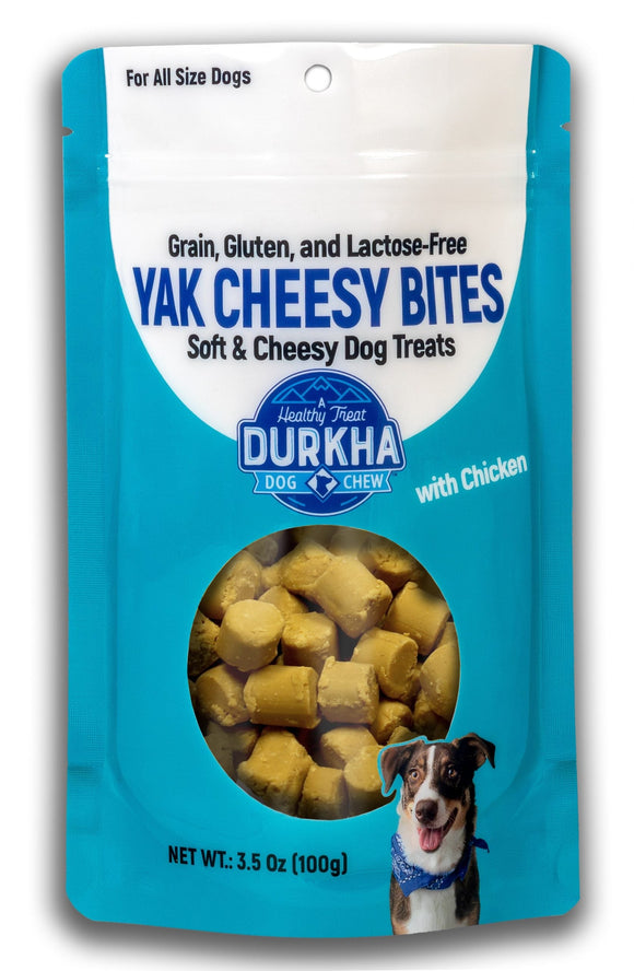 Durkha Yak Cheesy Bites with Chicken Dog Treats (3.5 oz)