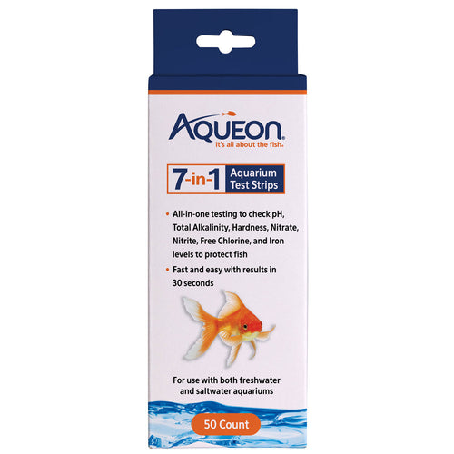 Aqueon 7-in-1 Aquarium Test Strips (50 Count)