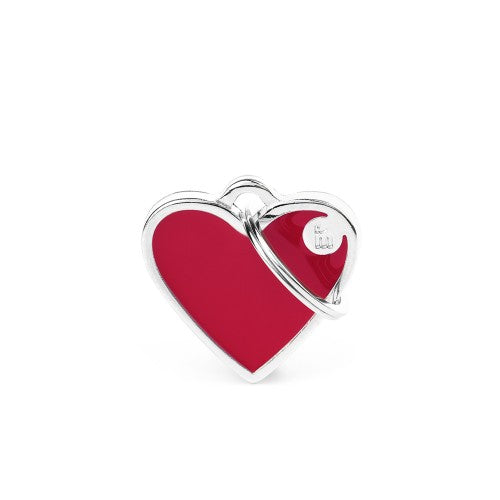 MyFamily Basic Handmade Small Red Heart ID Tag