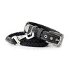 MyFamily Black El Paso Genuine Embossed Italian Leather Dog Collar