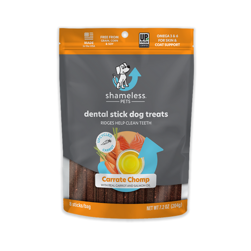 Shameless Pets Carrate Chomp Dental Stick Dog Treats (7.2 oz (8 sticks/bag))