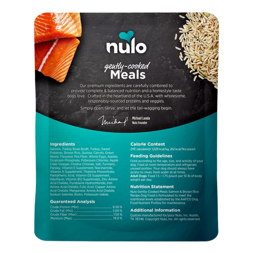 Nulo Gently-Cooked Meals Salmon & Brown Rice Recipe (9 oz)