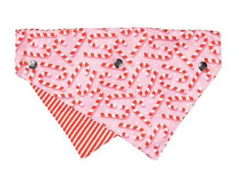 FuzzYard Candy Cane Pink Bandana for Dogs