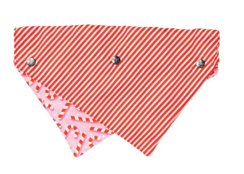 FuzzYard Candy Cane Pink Bandana for Dogs