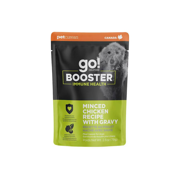 Petcurean Go! Solutions Booster Minced Chicken with Gravy for Immune Health Wet Dog Food