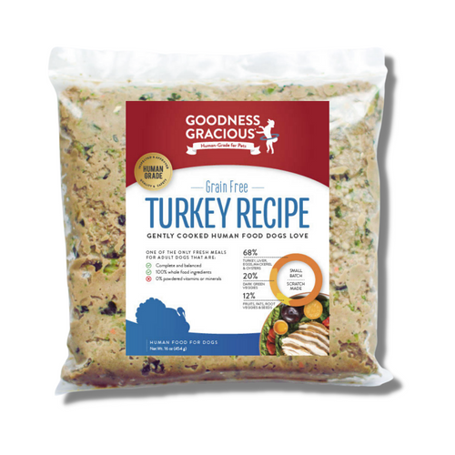 Goodness Gracious Gently Cooked Turkey Recipe for Dogs (16 oz)