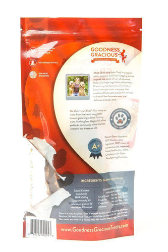 Goodness Gracious Human Grade Hula Lula Lamb Jerky For Dogs Treats