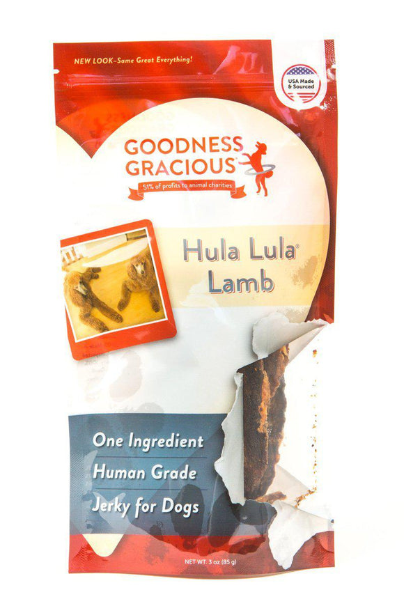 Goodness Gracious Human Grade Hula Lula Lamb Jerky For Dogs Treats