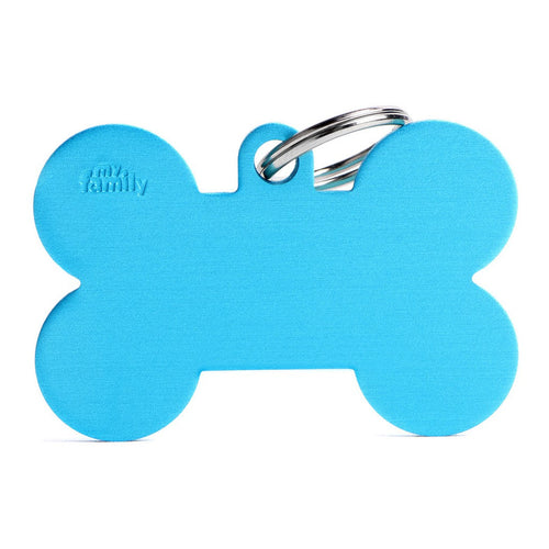 MyFamily ID Tag Basic Collection Bone XL Light Blue in Aluminium