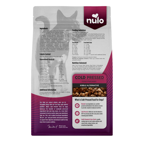 Nulo Cold Pressed Meals Beef Recipe