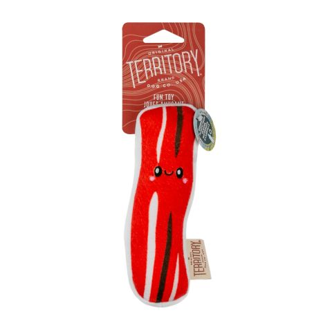 Territory Bacon With Squeaker Plush Dog Toy