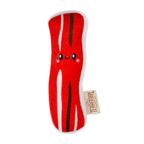 Territory Bacon With Squeaker Plush Dog Toy