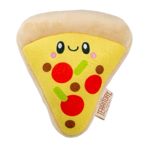 Territory Pizza With Squeaker Plush Dog Toy