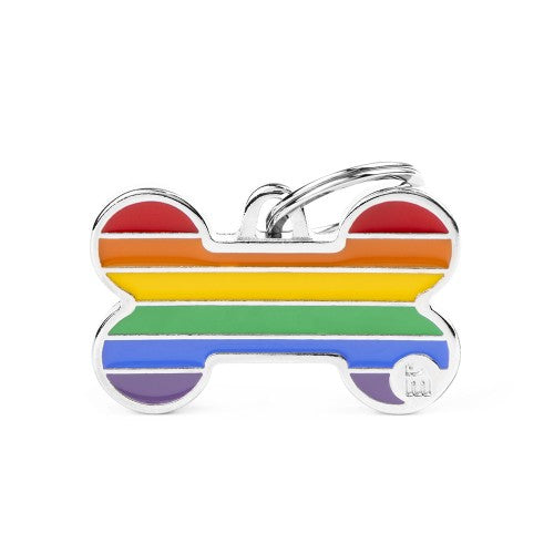 MyFamily Rainbow Big Bone ID Tag