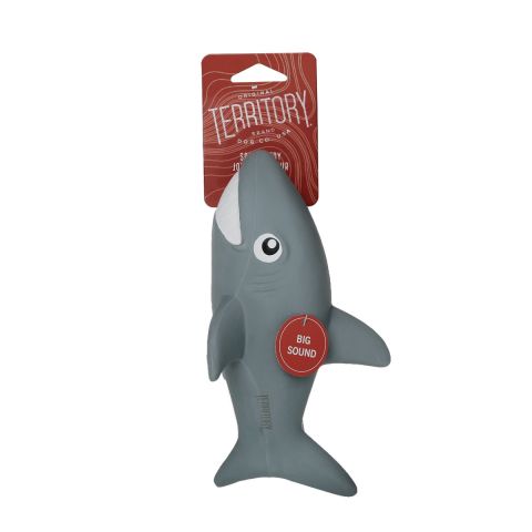 Territory Natural Rubber Shark Squeaker Dog Toy