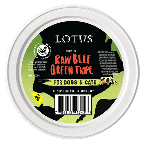 Lotus Dog Topper Beef Tripe Recipe for Dogs and Cats