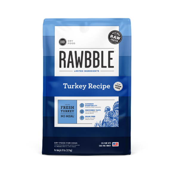 Bixbi Pet Rawbble® Dry Food for Dogs – Turkey Recipe