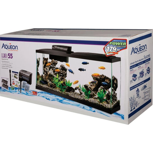 AQUEON LED AQUARIUM KIT RECTANGLE PREPRICED (55 GAL-48X13X20 IN)