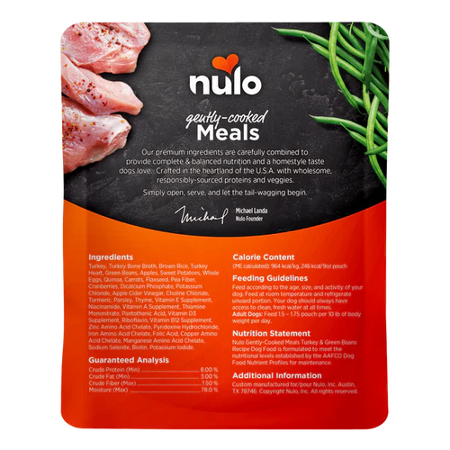 Nulo Gently-Cooked Meals Turkey & Green Beans Recipe